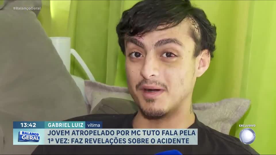Exclusivo: jovem atropelado por MC Tuto fala pela primeira vez após o acidente
