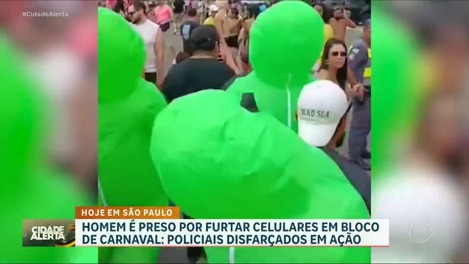 Policiais infiltrados prendem suspeito por furto de celulares em bloco de Carnaval de SP