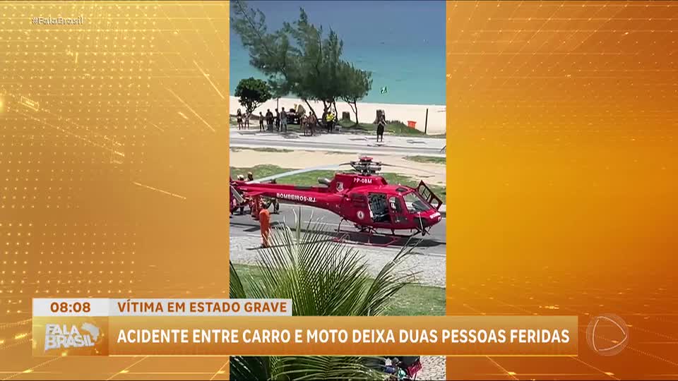 Grave acidente interdita Avenida Lúcio Costa, no Rio de Janeiro