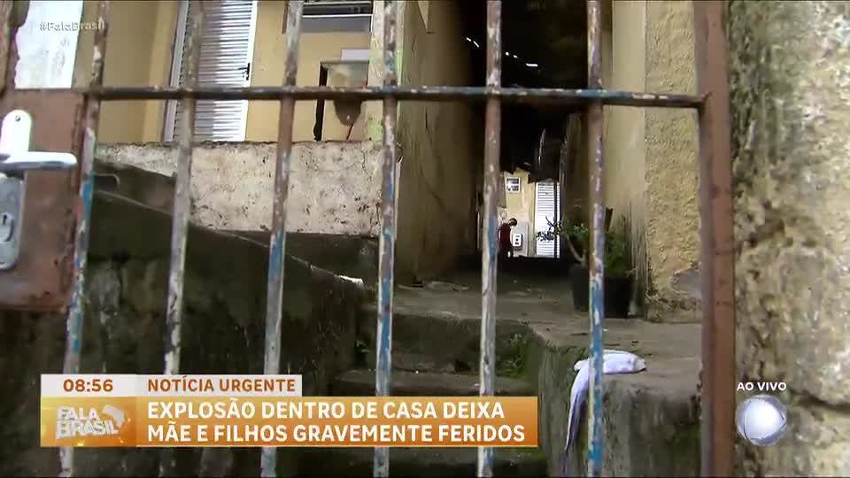 Explosão dentro de casa deixa mãe e três filhos gravemente feridos em SP
