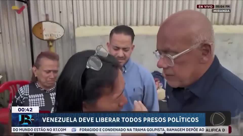 Líder chavista anuncia liberação de presos políticos com aprovação de anistia até sexta-feira (13)