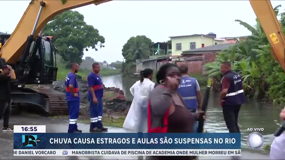 Chuva causa estragos e aulas são interrompidas no Rio
