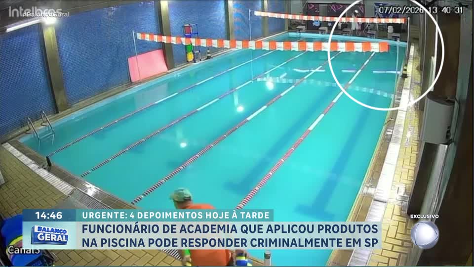 Balanço Geral tem acesso a imagens exclusivas da academia de natação onde professora se intoxicou