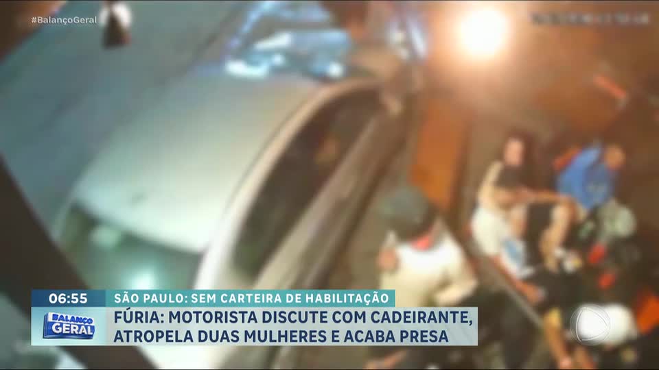 Motorista sem habilitação atropela mulheres e é presa em SP