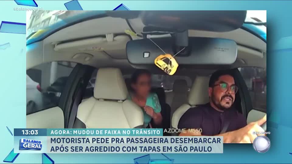 Motorista de aplicativo é agredido com tapas por passageira em São Paulo