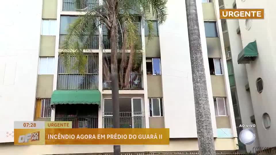 Corpo de Bombeiros controla incêndio no Guará 2 (DF) na manhã desta segunda-feira