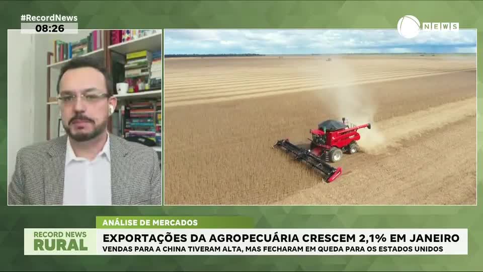 Exportações da agropecuária crescem 2,1% em janeiro