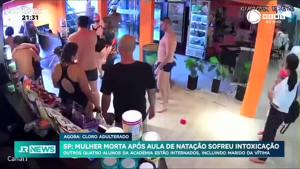 Mulher morta após aula de natação sofreu intoxicação