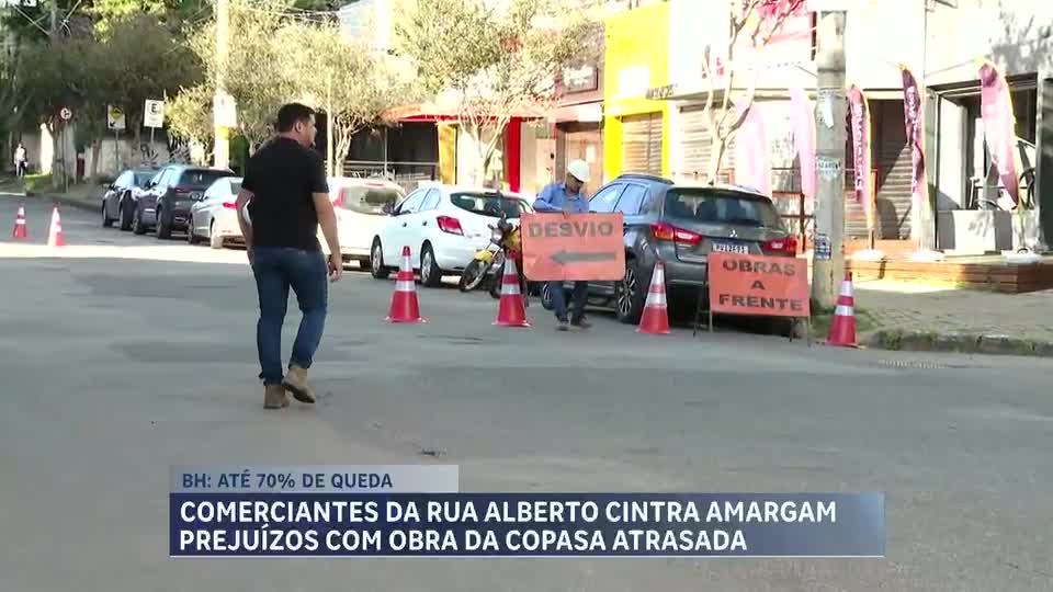 Comerciantes da região Nordeste de BH enfrentam prejuízos com obra da Copasa atrasada