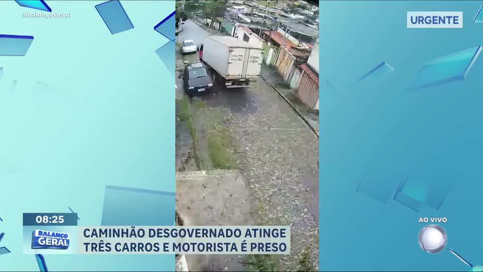 Motorista é preso após caminhão desgovernado atingir veículos em Belo Horizonte
