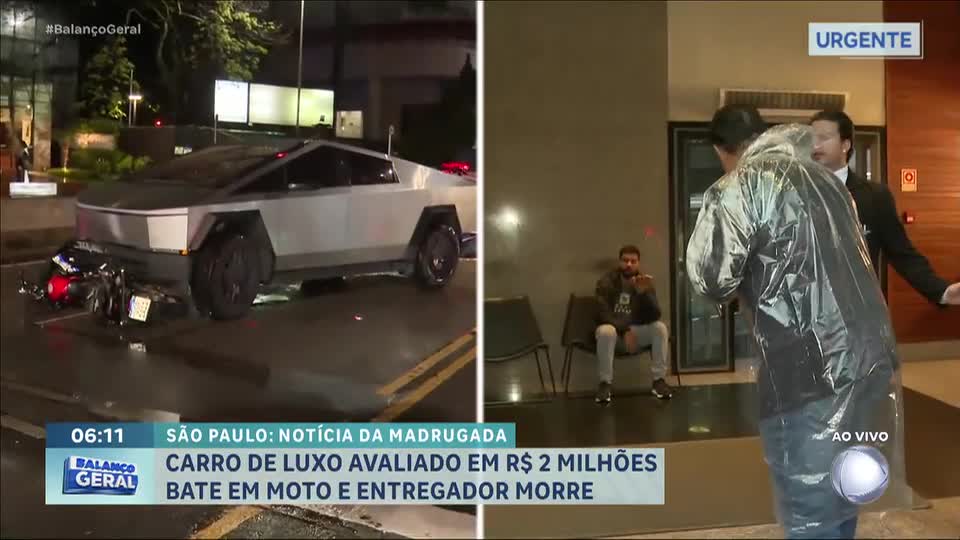 Entregador morre atingido por carro de luxo em área nobre de São Paulo