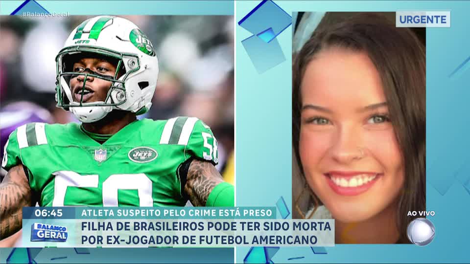 Ex-jogador de futebol americano é preso acusado de matar namorada filha de brasileiros nos EUA