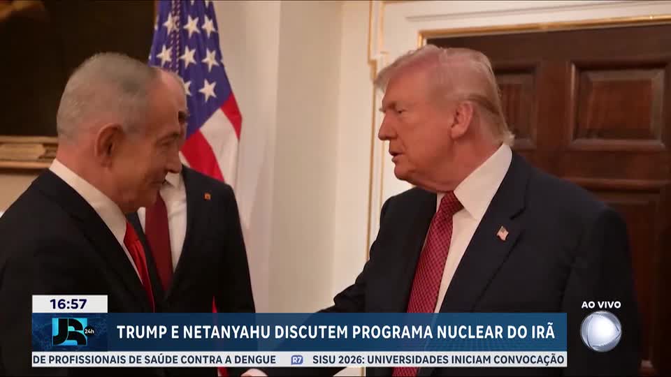 Trump recebe Netanyahu na Casa Branca para discutir programa nuclear do Irã