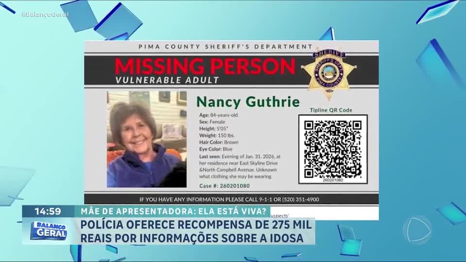 Mãe de apresentadora americana desaparece no Arizona; sequestradores pedem milhões de resgate