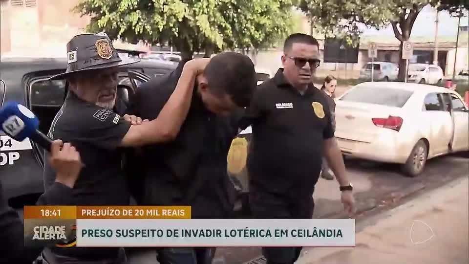 Homem é preso suspeito de furtar e causar prejuízo de R$ 20 mil em lotérica de Ceilândia (DF)