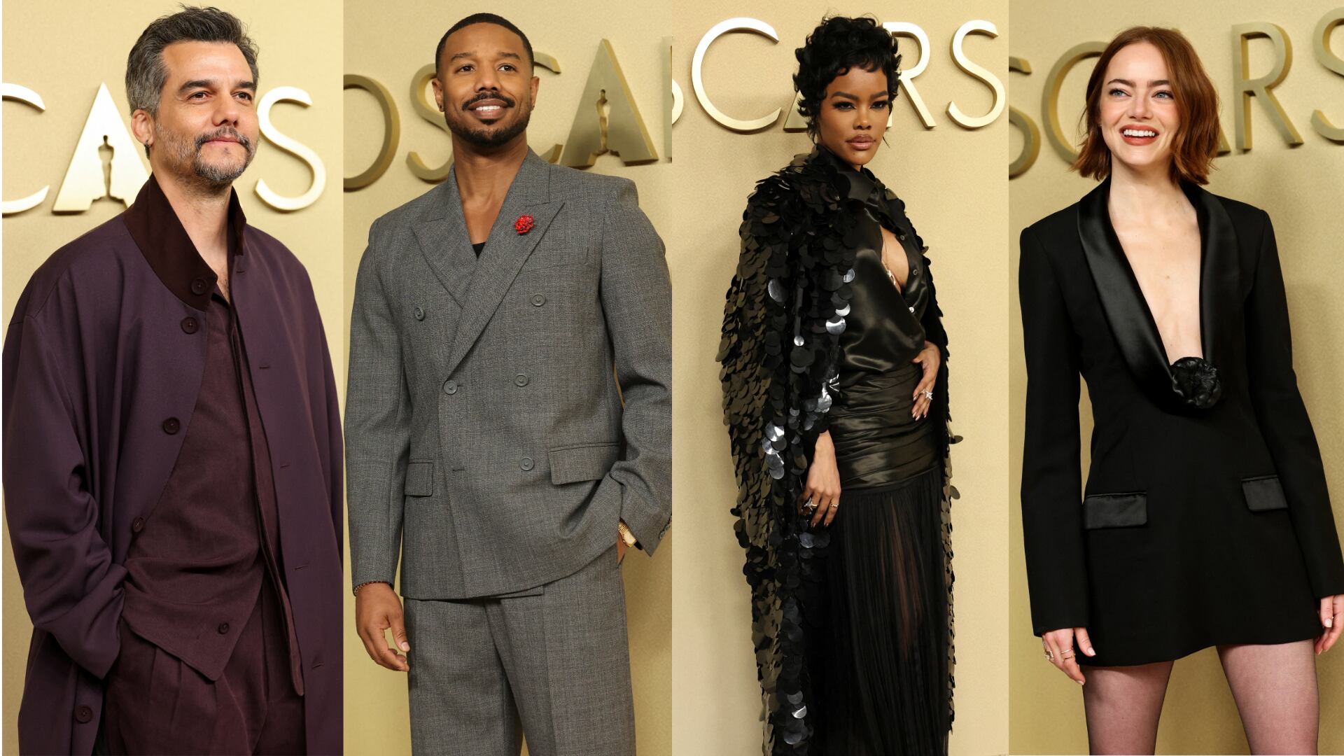 Indicados ao Oscar transformam almoço em desfile de moda