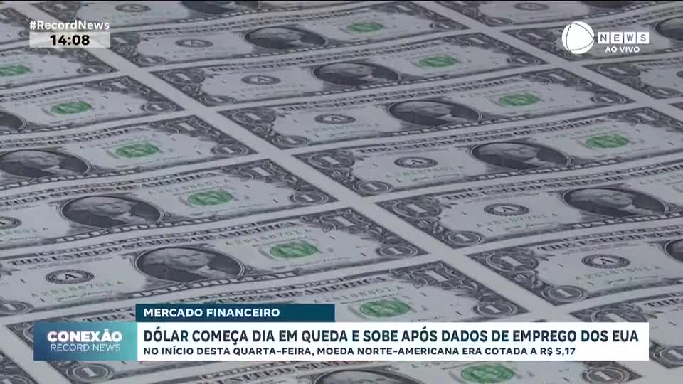 Dólar começa esta quarta (11) em queda e sobe após dados de emprego dos EUA