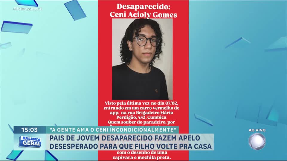 Jovem de 18 anos desaparece após entrar em carro por aplicativo em Guarulhos (SP)