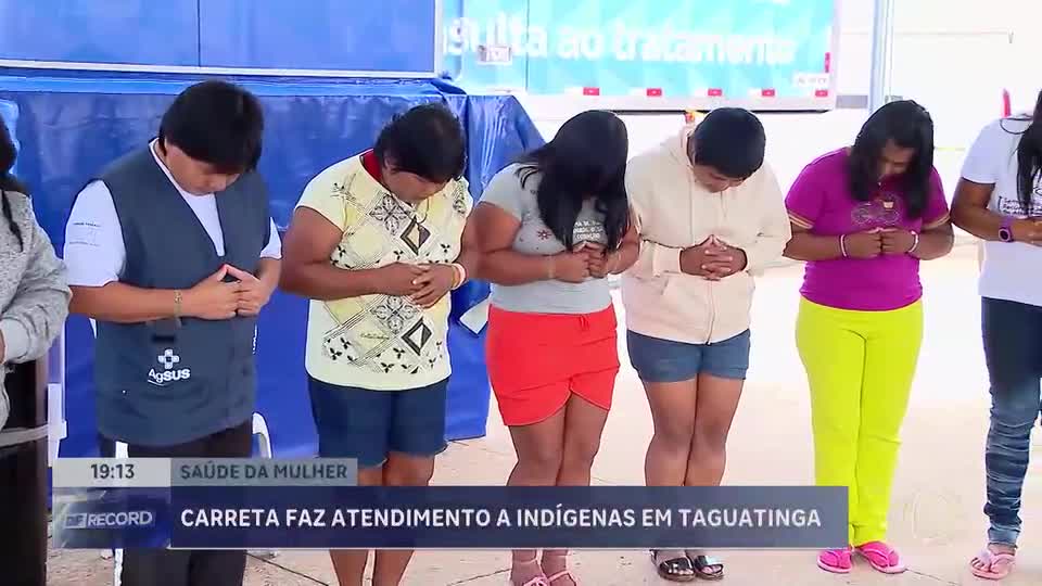 Carreta faz atendimento a mulheres indígenas em Taguatinga (DF)