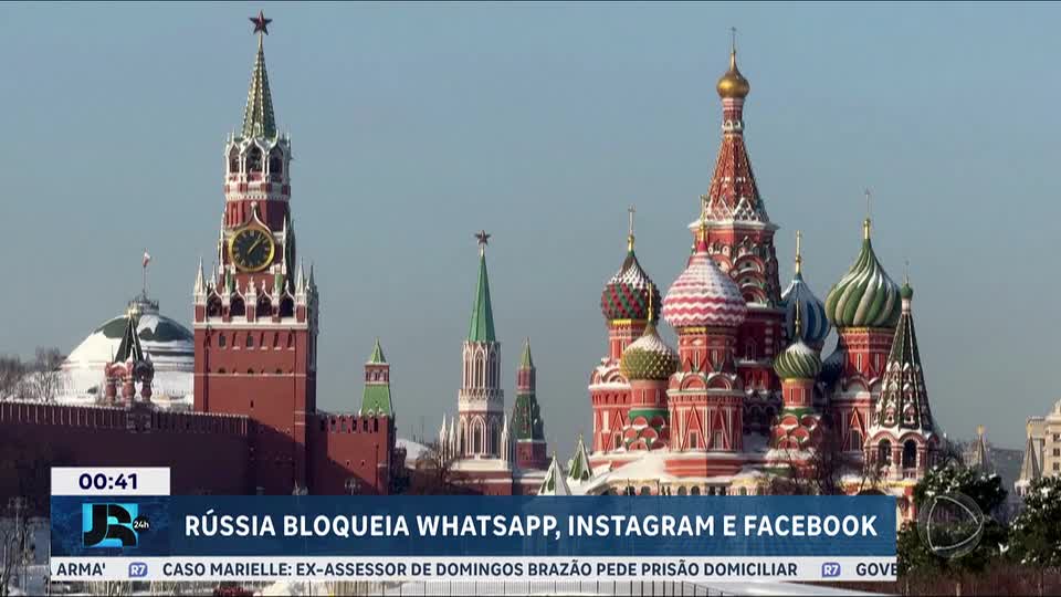 Rússia bloqueia WhatsApp, Facebook e Instagram no país