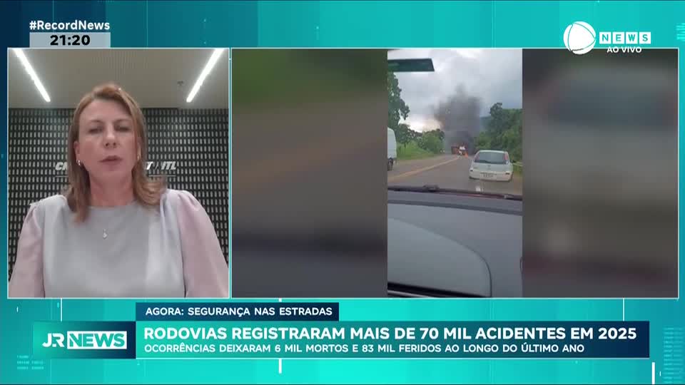 Rodovias registraram mais de 70 mil acidentes em 2025