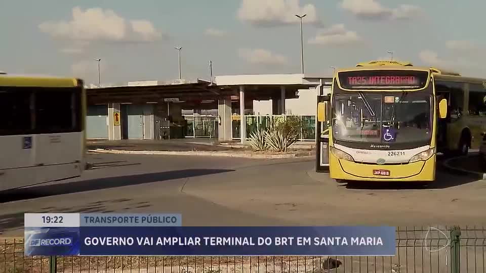 Governo do DF anuncia ampliação de terminal do BRT em Santa Maria (DF)