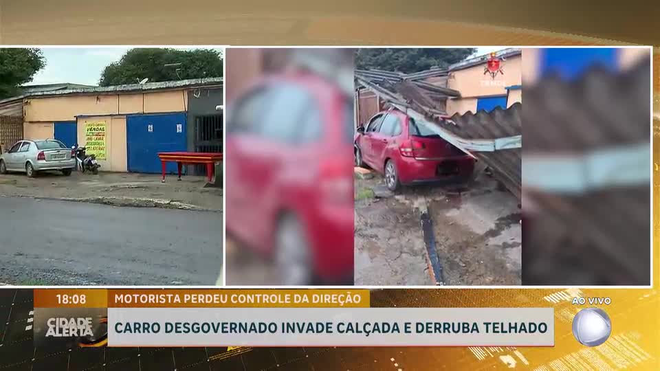 Motorista perde controle e invade comércio em Ceilândia (DF)