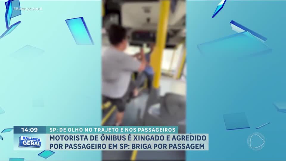 Motorista de ônibus é xingado e agredido por passageiro que não queria pagar a passagem