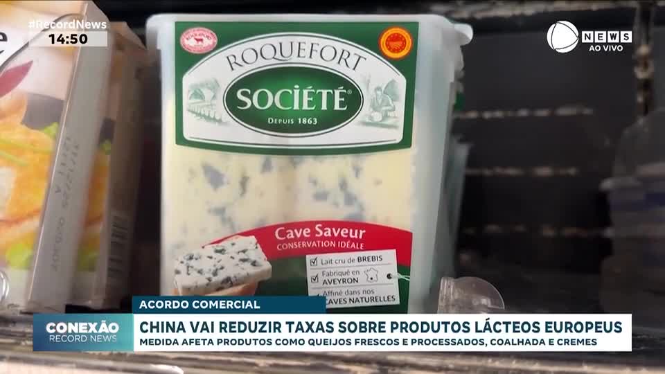 China vai reduzir taxas sobre produtos lácteos europeus