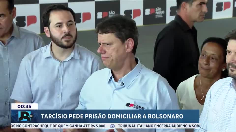 Tarcísio de Freitas pede a Moraes prisão domiciliar para Bolsonaro
