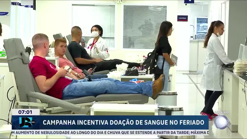 Bancos de sangue fazer campanha por doações no feriado