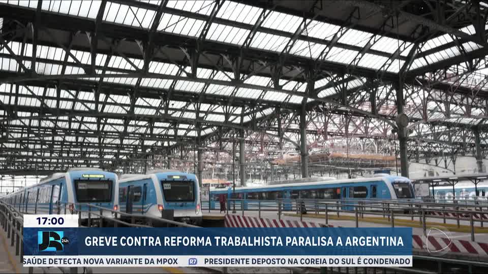 Greve contra reforma trabalhista paralisa serviços na Argentina