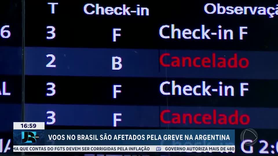 Greve geral na Argentina afeta voos em aeroportos do Brasil