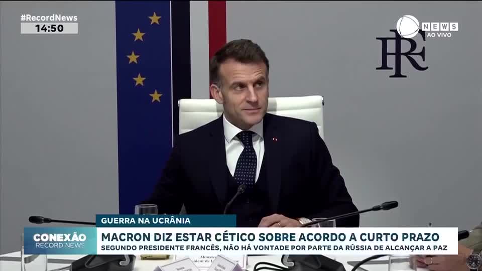 Macron diz estar cético sobre acordo no curto prazo entre Ucrânia e Rússia