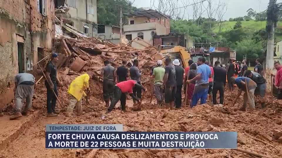 Chuva: tempestade causa deslizamentos e provoca 22 mortes em Juiz de Fora (MG)