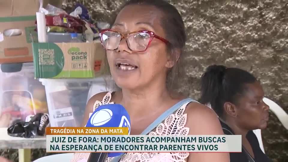 Juiz de Fora: moradores acompanham buscas na esperança de encontrar parentes vivos