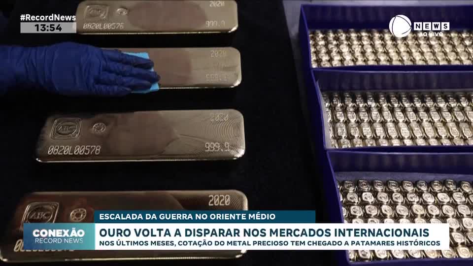 Ouro volta a disparar nos mercados internacionais
