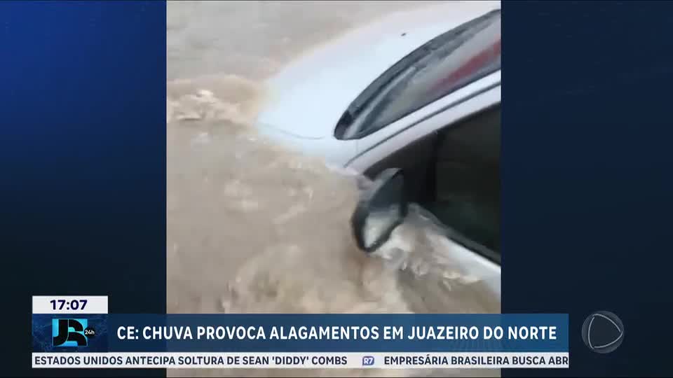Chuvas intensas alagam Juazeiro do Norte e colocam 36 cidades do Ceará em alerta