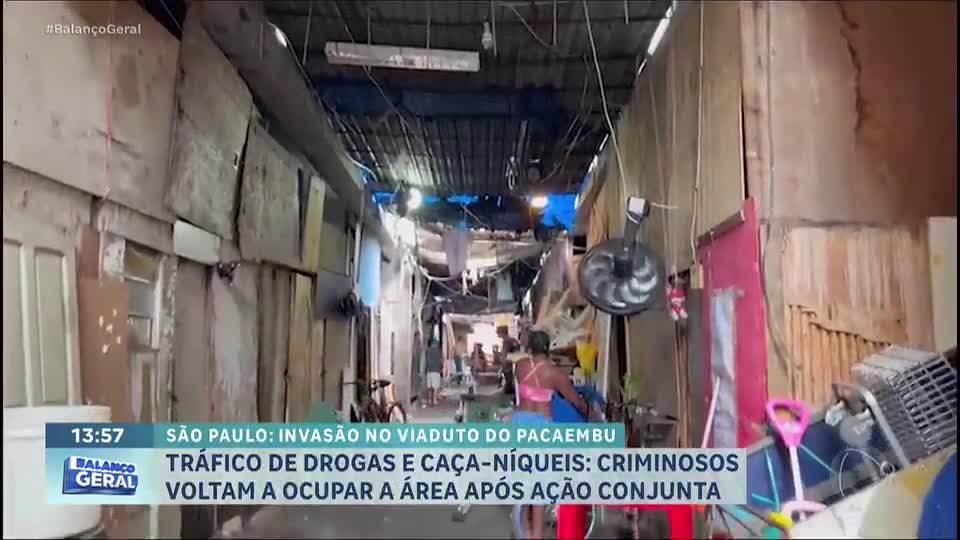 Criminosos voltam para ocupação ilegal no viaduto do Pacaembu (SP) após ação da polícia