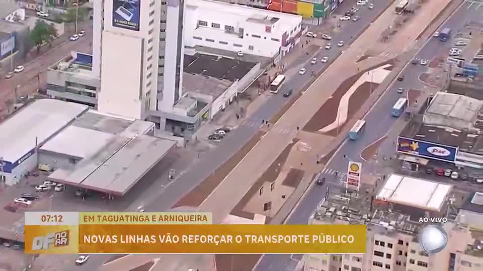 Novas linhas de ônibus vão reforçar o transporte público em Taguatinga e em Arniqueira