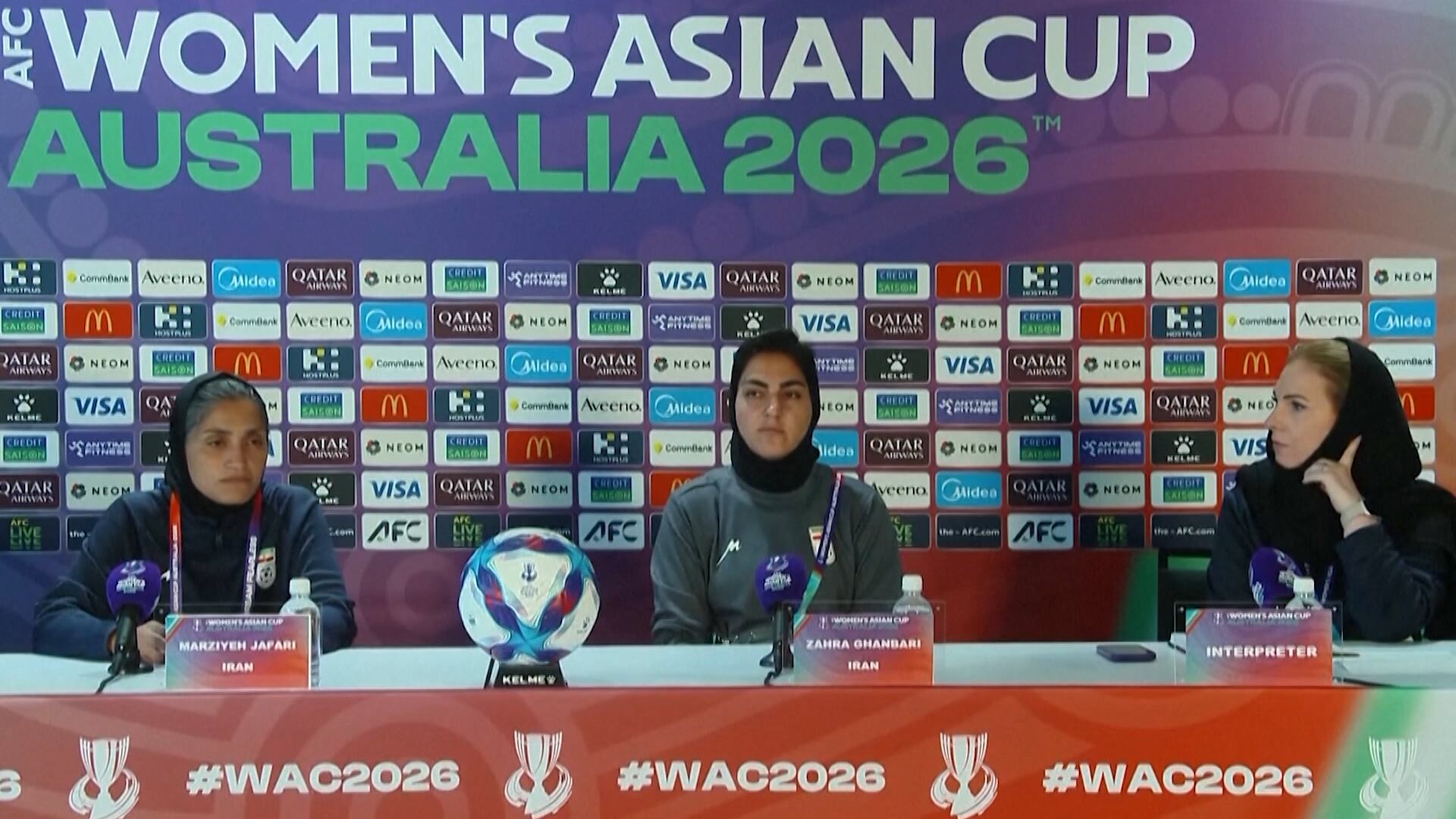 Em meio à guerra, seleção do Irã é derrotada na estreia da Copa da Ásia feminina