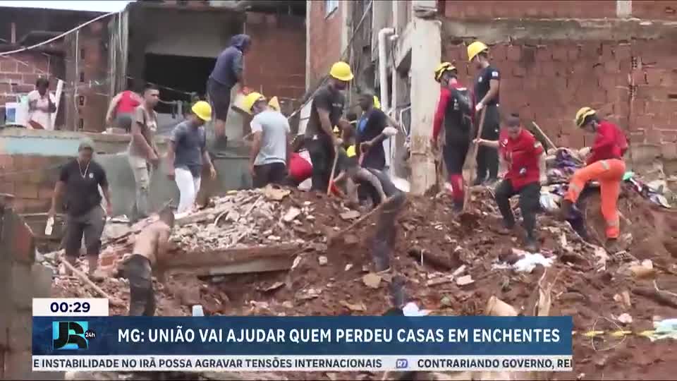 Governo federal anuncia medidas para ajudar famílias afetadas por chuvas em Minas Gerais