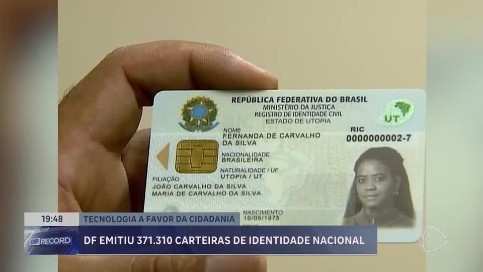 Distrito Federal emite mais de 370 mil carteiras de identidade nacional