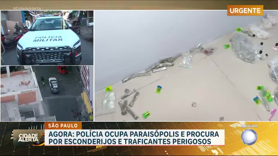 Polícia Militar procura por traficantes em operação em Paraisópolis, na zona sul de SP