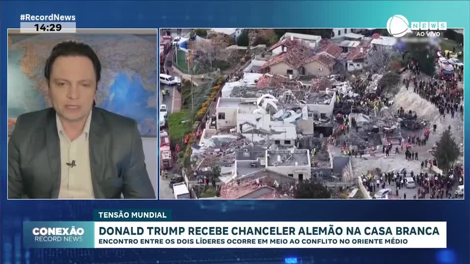 Donald Trump recebe chanceler alemão na Casa Branca