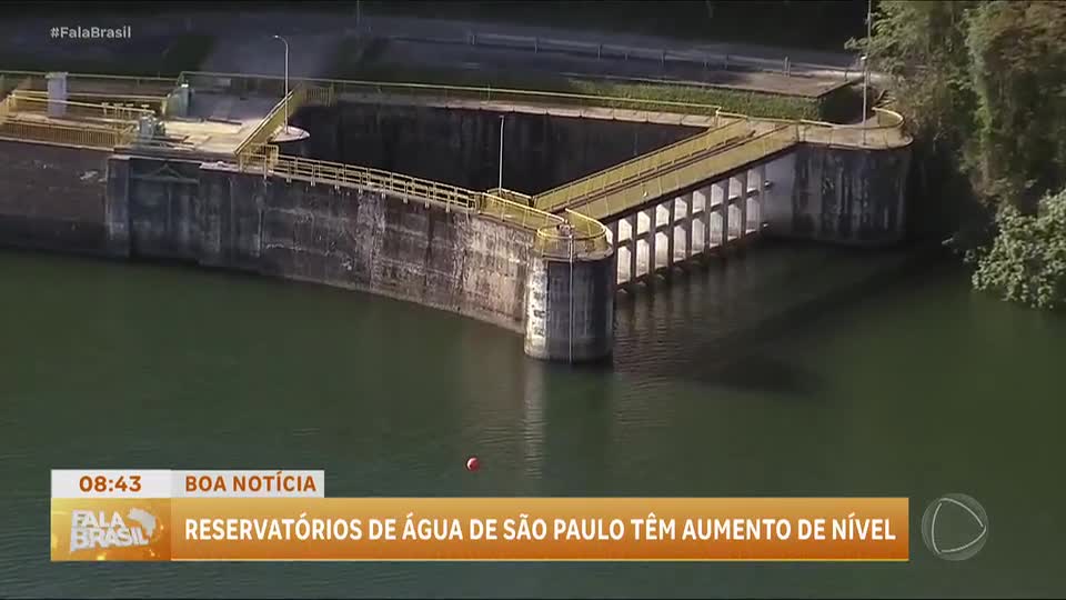 Nível dos reservatórios da Grande SP sobe 15 pontos percentuais