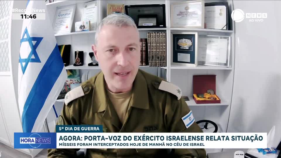 Porta-voz do Exército israelense relata situação da guerra