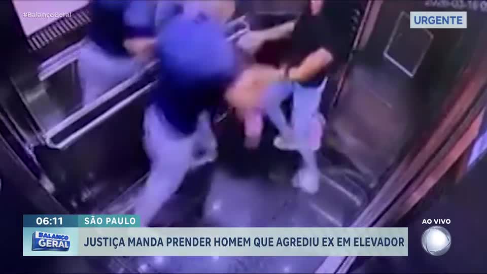 Justiça manda prender homem que agrediu ex em elevador e debochou em rede social