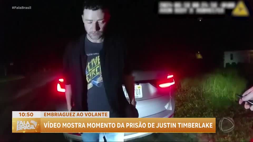 Vídeo mostra momento da prisão de Justin Timberlake em 2024 por embriaguez ao volante