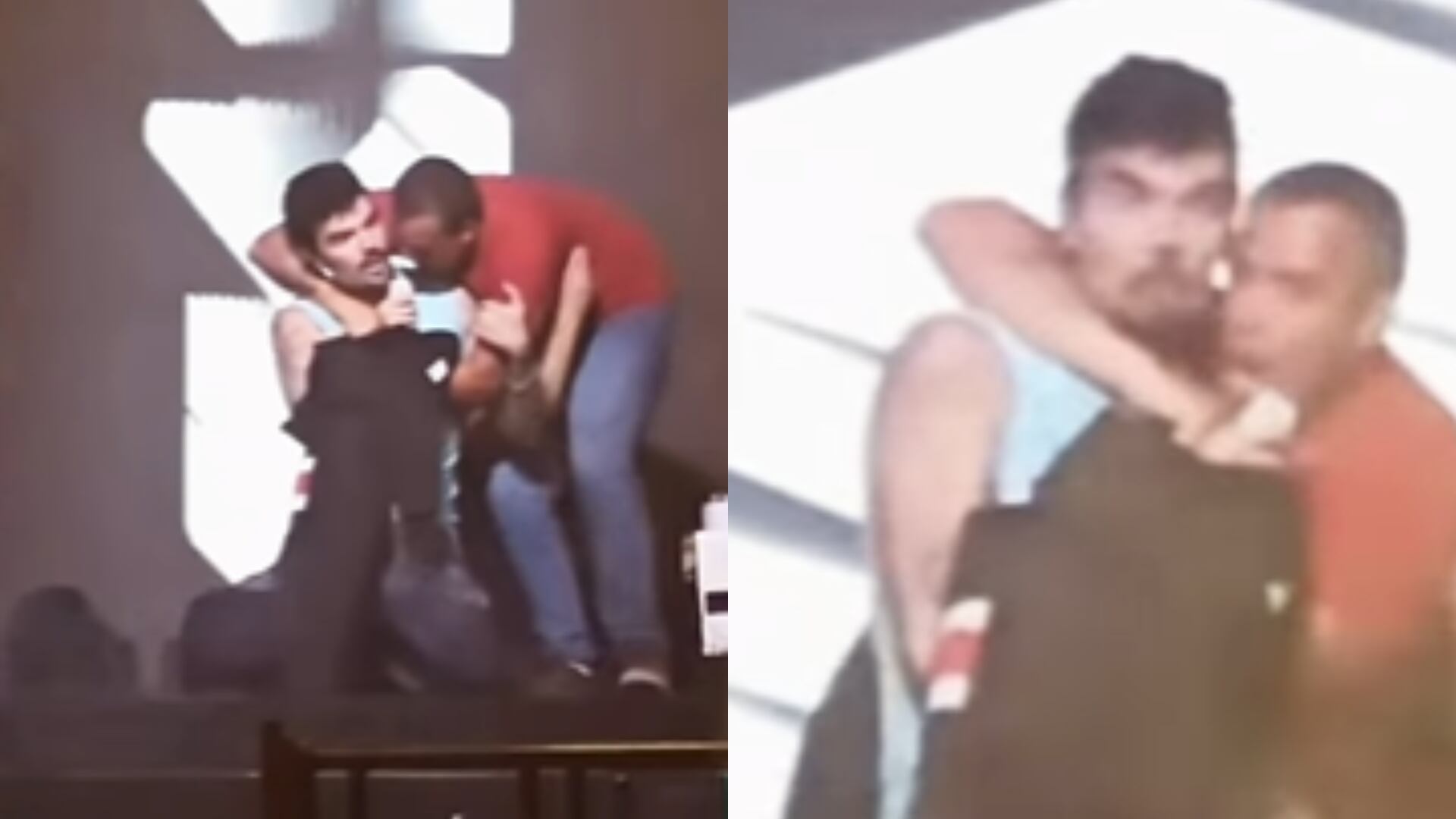 Fã invade palco de Luan Pereira e pula no pescoço do cantor